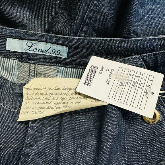 New Anthropologie Level 99 Denim Pencil‎ Skirt Sailor Button Front Size 29 - Picture 10 of 13